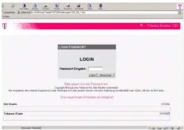 T-Mobile Teledat 530 - Aufrufen des Web-Konfigurators für die erweiterten Einstellungen - 3