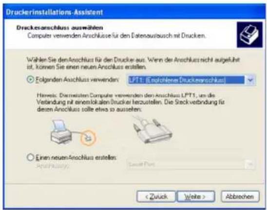 T-Mobile Teledat 530 - Spätere Installation eines Druckers an das XP TCP/IP Port - 1