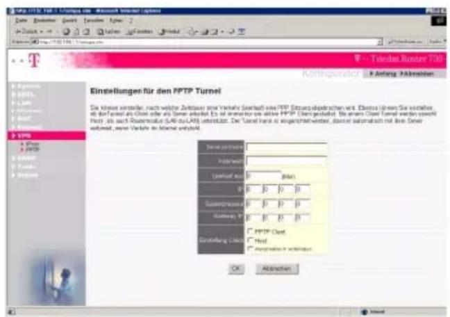 T-Mobile Teledat 530 - PPTP - 2