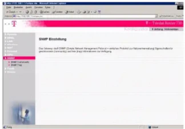 T-Mobile Teledat 530 - SNMP (Einfaches Netzwerk Management Protokoll) - 1