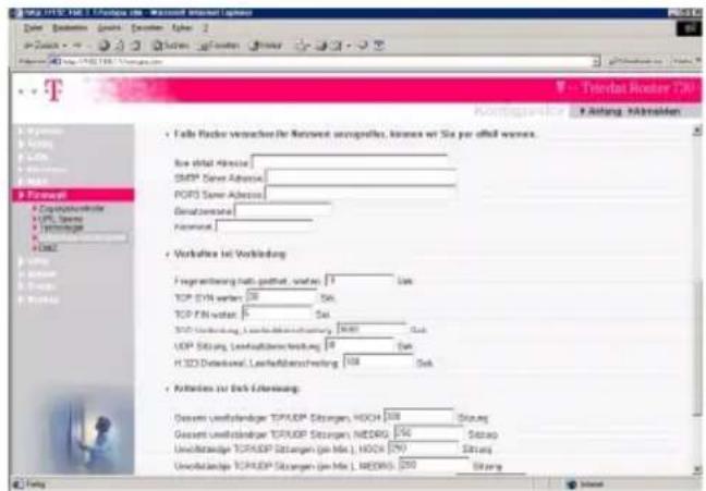 T-Mobile Teledat 530 - Entdecken von Angriffen (Hackerabwehr) - 2