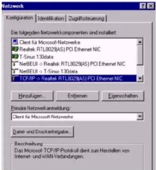 T-Mobile Teledat 530 - Prüfen der Eigenschaften von TCP/IP - 3