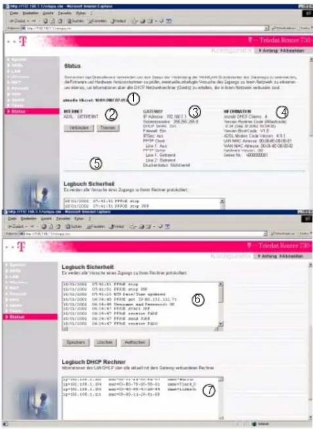 T-Mobile Teledat 530 - Status - 1