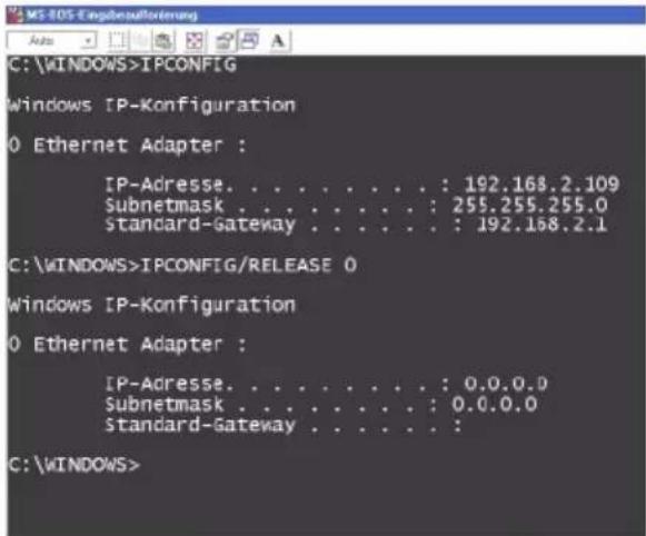 T-Mobile Teledat 530 - IP Adresse für das Gateway über DOS vergeben - 5
