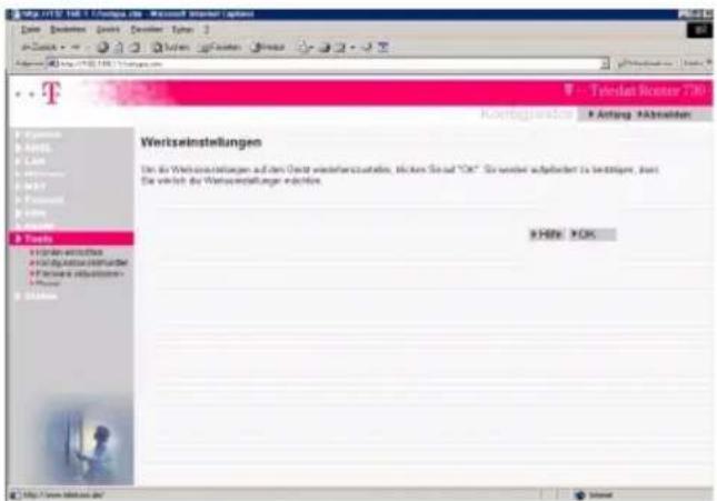 T-Mobile Teledat 530 - Sie haben Werkseinstellung gewählt: - 1
