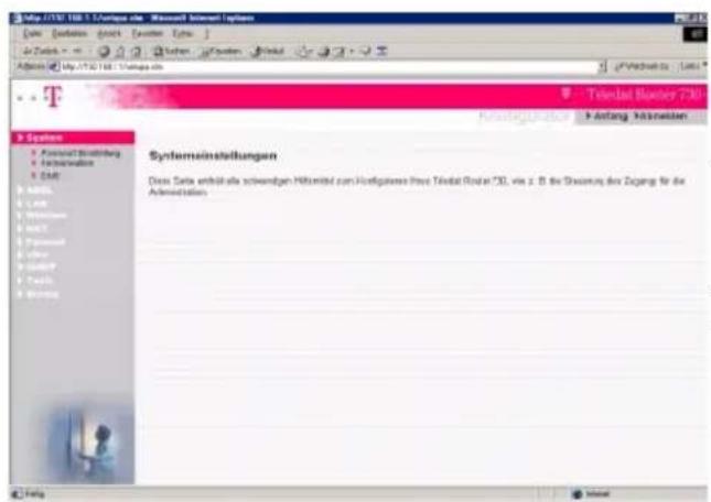 T-Mobile Teledat 530 - Systemeinstellungen - 1
