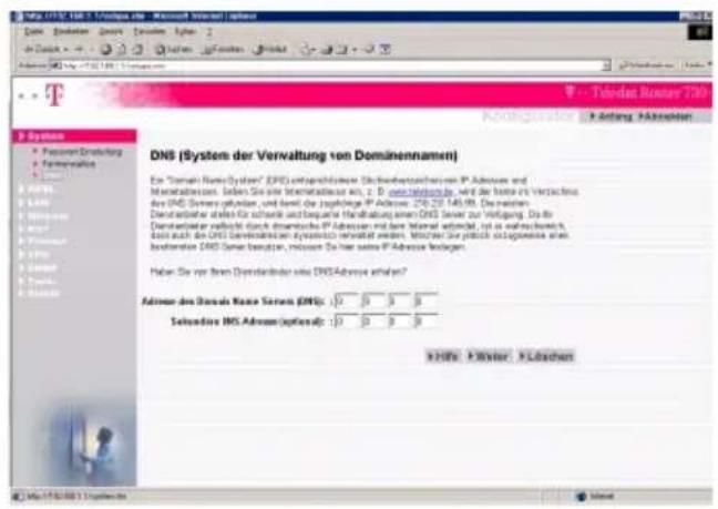 T-Mobile Teledat 530 - DNS (System der Verwaltung von Domänennamen) - 1
