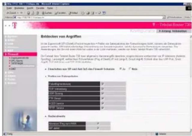 T-Mobile Teledat 530 - Entdecken von Angriffen (Hackerabwehr) - 1