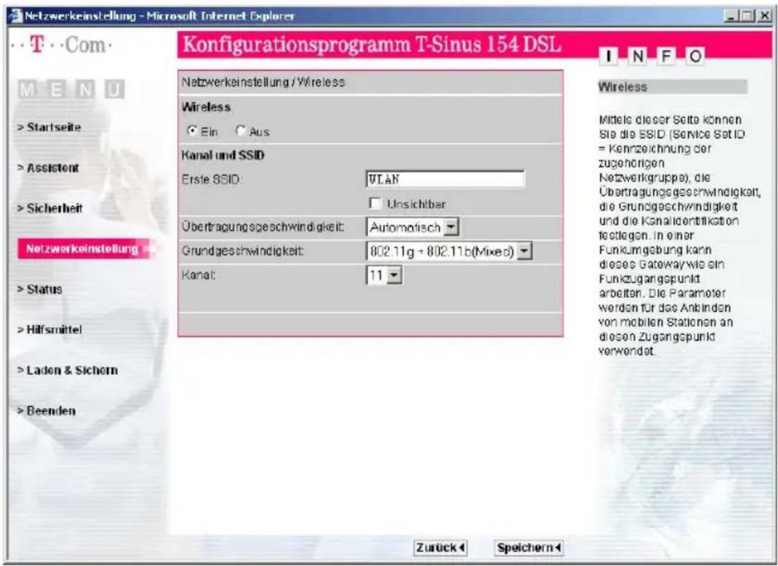 T-Mobile Sinus 154 DSL - Erweiterte Konfiguration - 1
