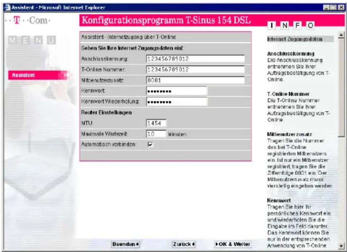 T-Mobile Sinus 154 DSL - Basiskonfiguration - 1