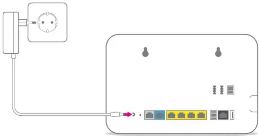 T-Mobile Speedport W 922V - Netzteil anschließen - 1