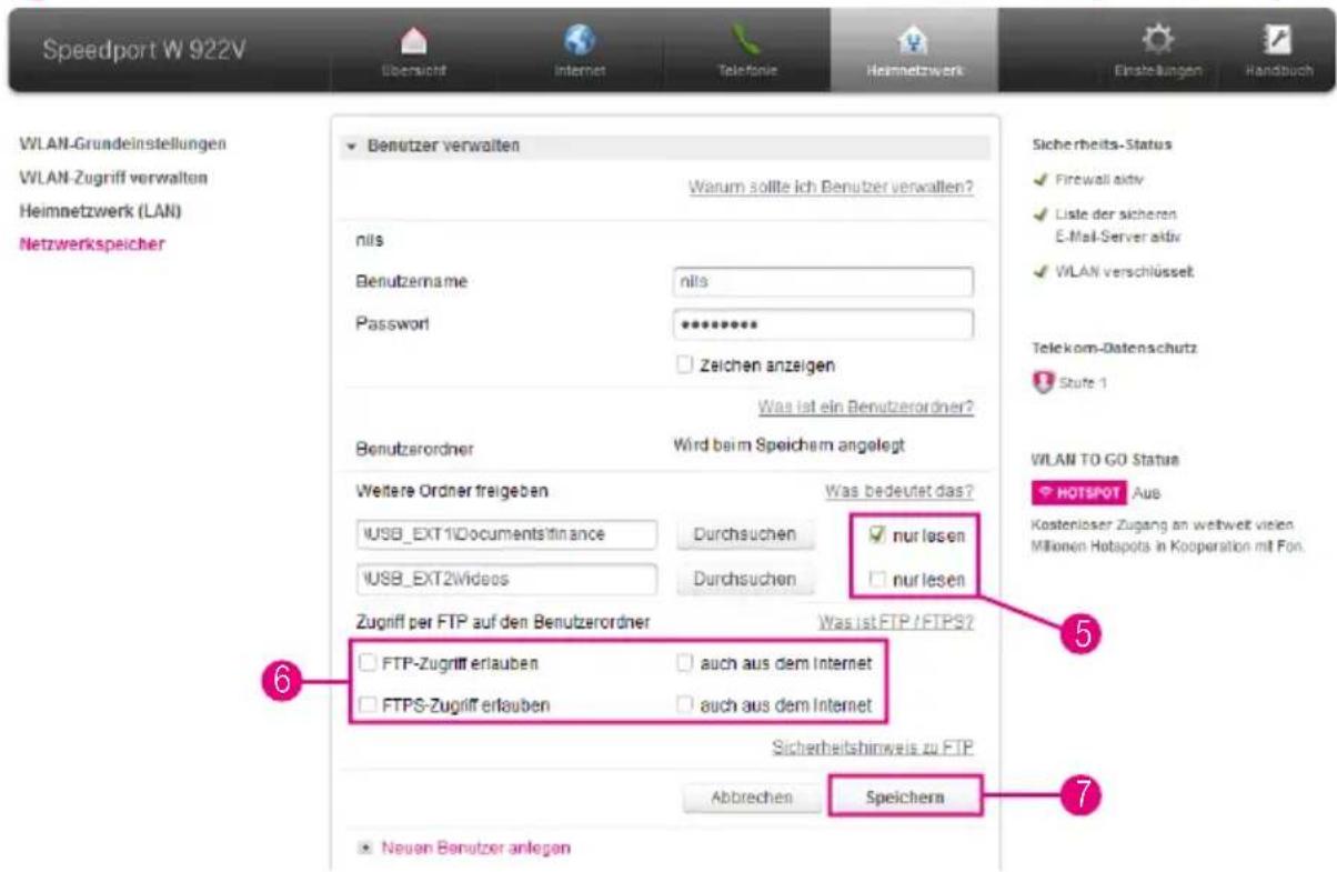 Speedport W 922V Übersicht Internet Telefonie Heimnetzwerk Einstellungen Handbuch WLAN-Grundeinstellungen WLAN-Zugriff verwalten Heimnetzwerk (LAN) Netzwerkspeicher Benutzer verwalten Warum sollte ich Benutzer verwalten? nils Benutzername nils Password ********* Zeichen anzeigen Was ist ein Benutzer…