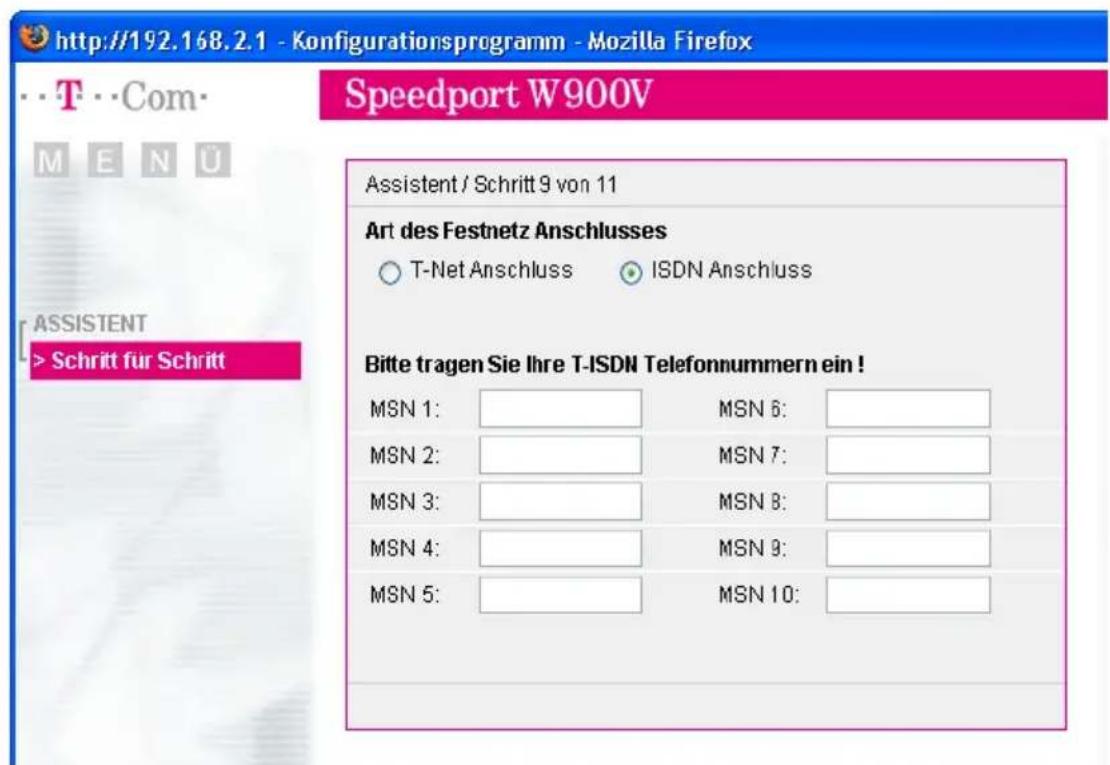 T-Mobile Speedport W 900V - Zugangsdaten für die DSL Telefonie später einrichten - 3