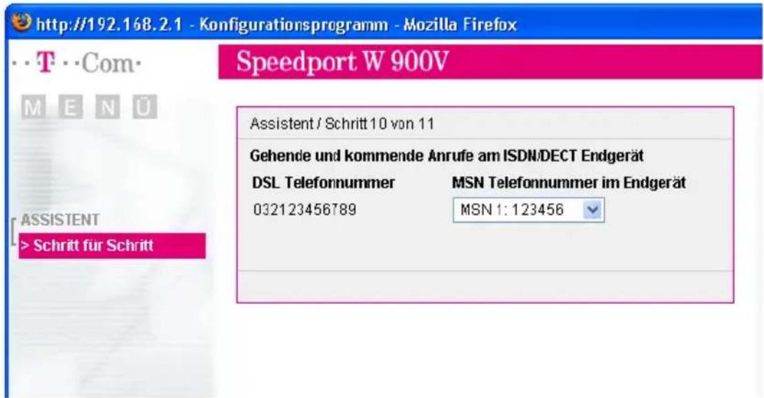 T-Mobile Speedport W 900V - Speedport W 900V mit dem Assistenten als DSL-Router einrichten - 14
