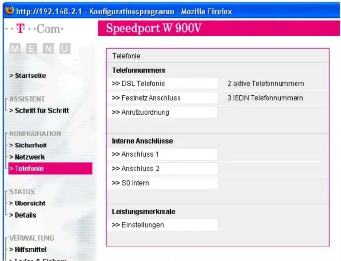T-Mobile Speedport W 900V - Benutzeroberfläche des Speedport W 900V öffnen - 3
