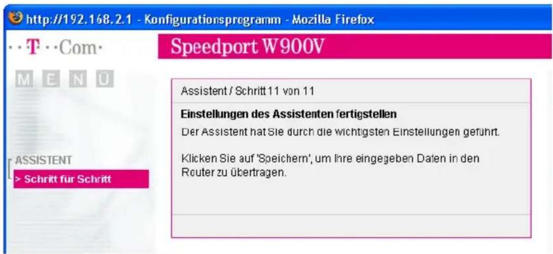 T-Mobile Speedport W 900V - Speedport W 900V mit dem Assistenten als DSL-Router einrichten - 15