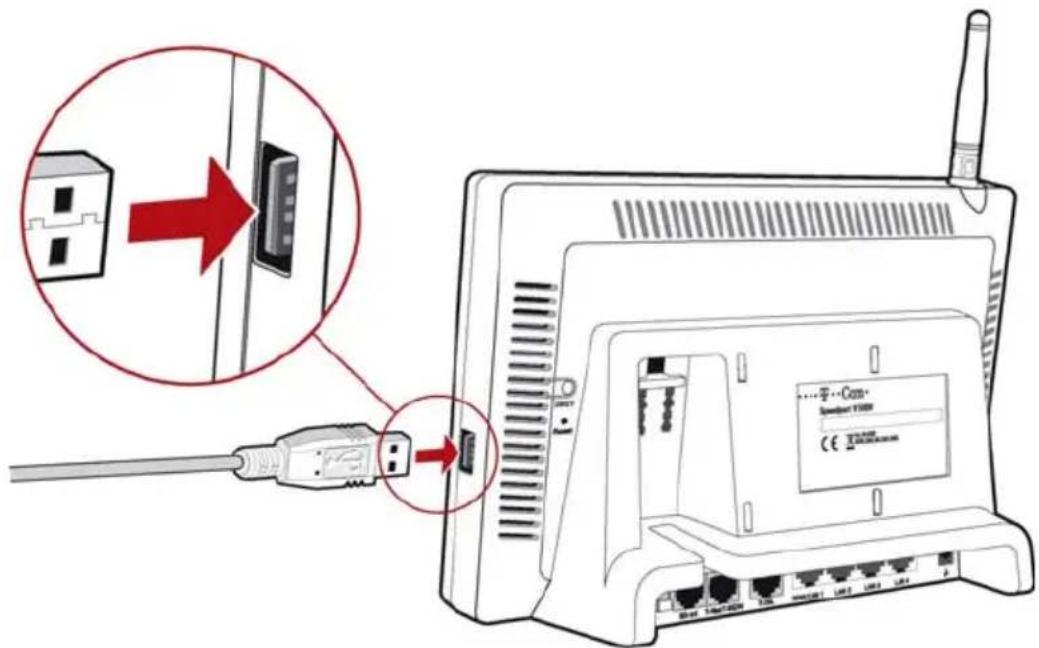 T-Mobile Speedport W 900V - USB-Geräte anschließen - 1