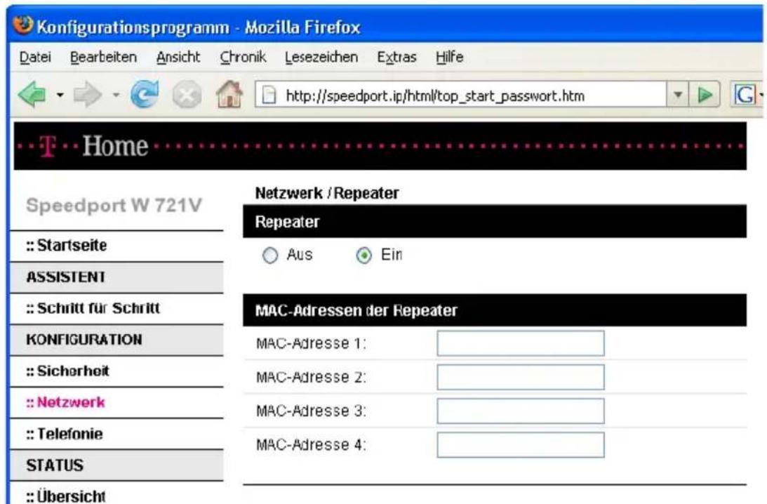 T-Mobile Speedport W 721V - Speedport W 721V für WDS einrichten - 1