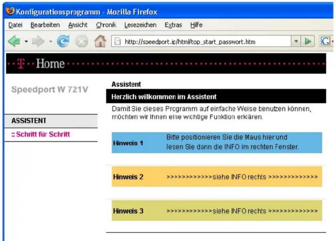 T-Mobile Speedport W 721V - Speedport W 721V mit dem Assistenten für Internetverbindungen und DSL Telefonie einrichten - 4