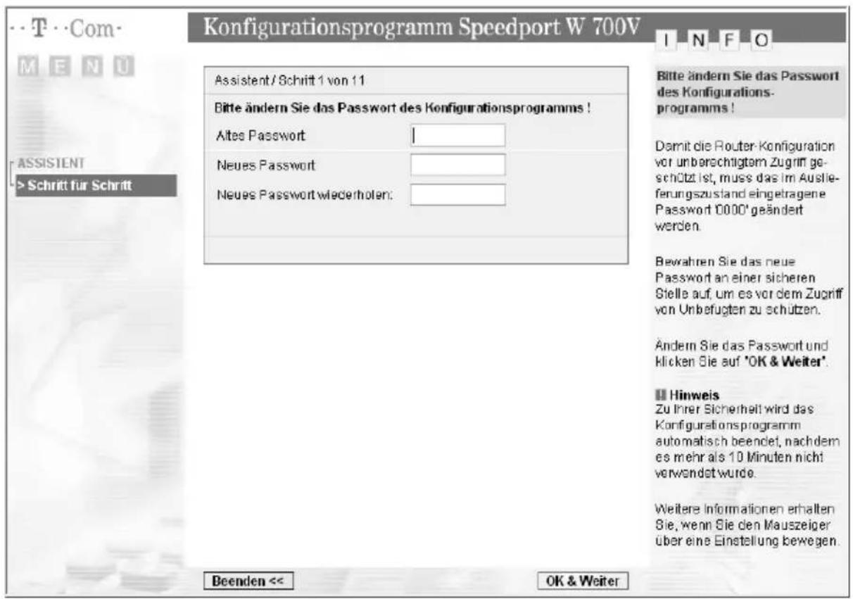 T-Mobile Speedport W 700V - Konfiguration mit dem Assistenten - 2