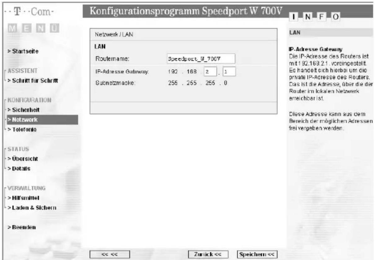 T-Mobile Speedport W 700V - LAN - 1