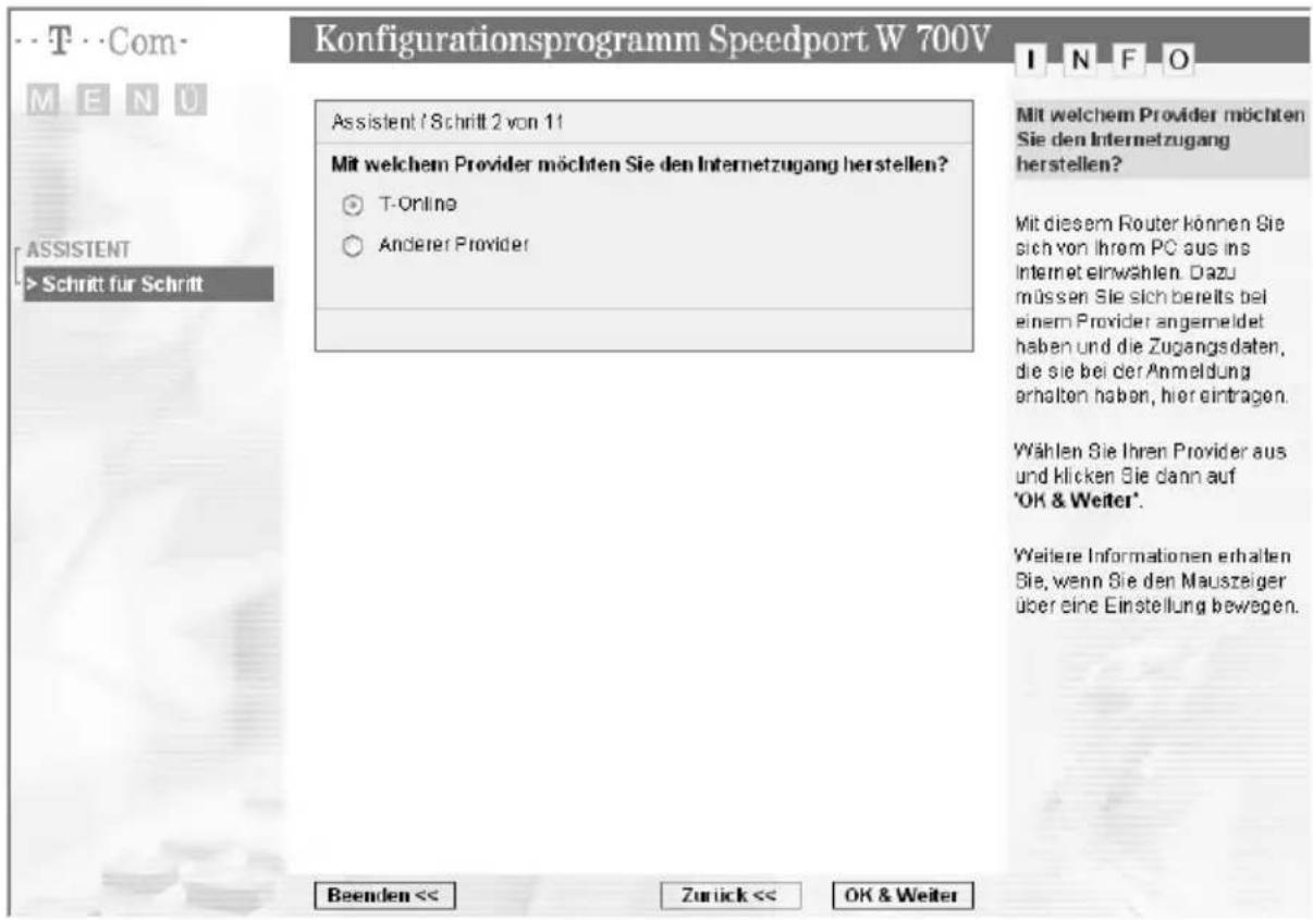 T-Mobile Speedport W 700V - Tipp - 1