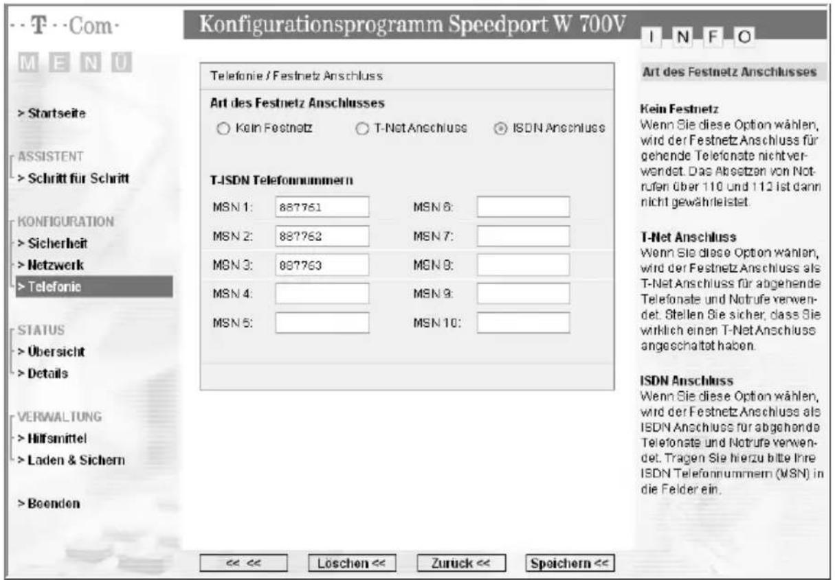 T-Mobile Speedport W 700V - Festnetzanschluss - 1