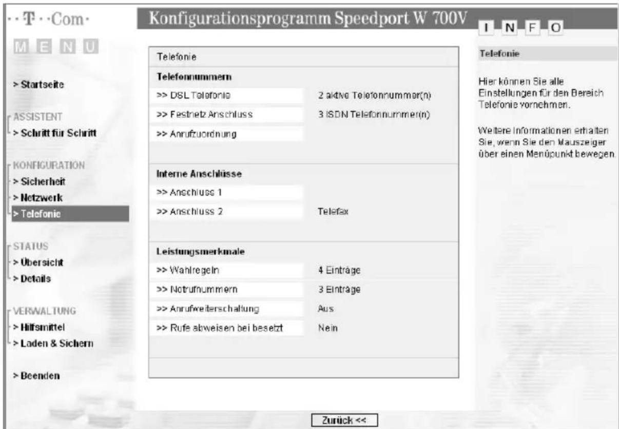 T-Mobile Speedport W 700V - Telefonie - 1