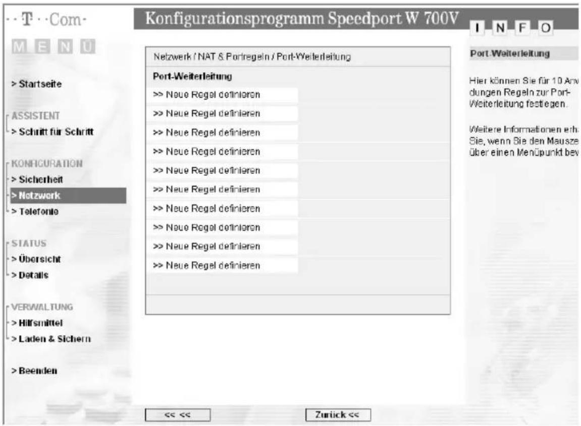 T-Mobile Speedport W 700V - Erweiterte Konfiguration - 2