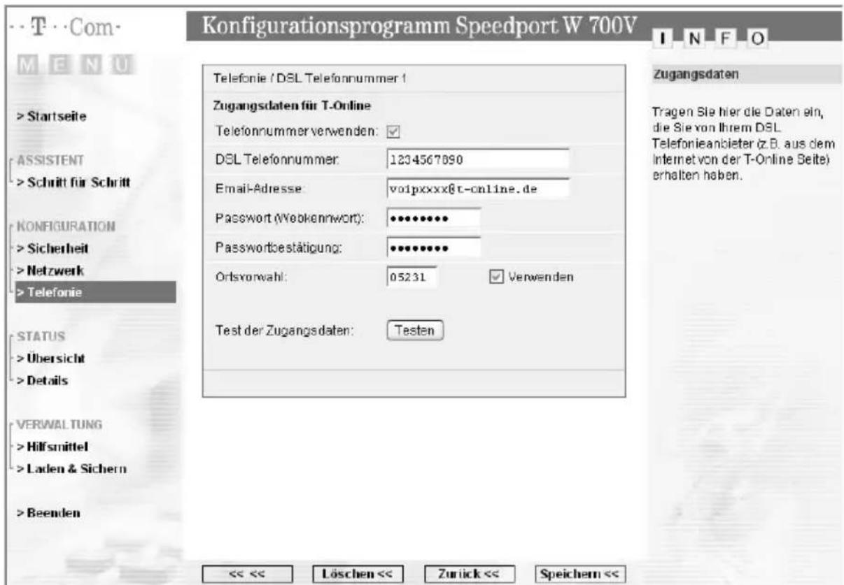 T-Mobile Speedport W 700V - DSL-Telefonie - 2