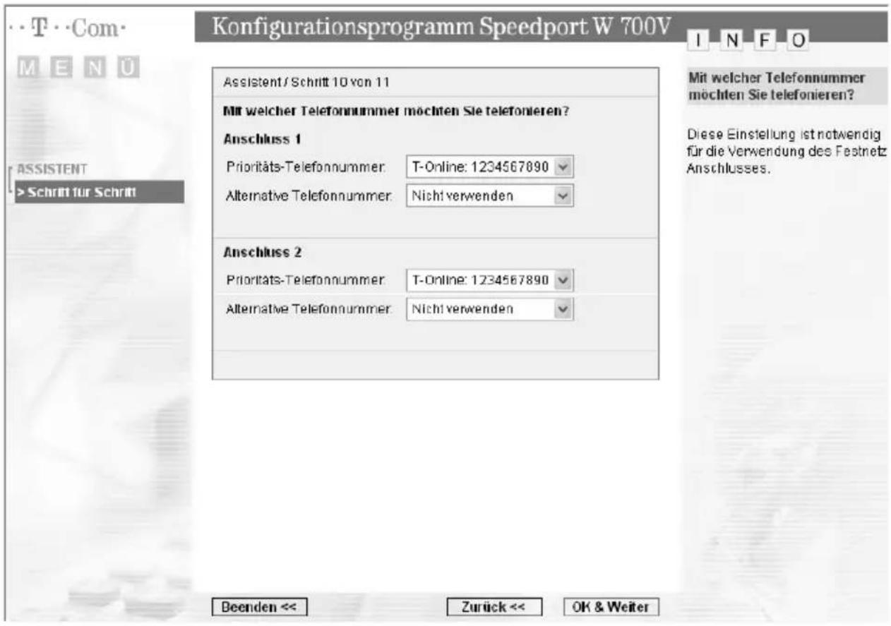 T-Mobile Speedport W 700V - DSL-Telefonie-Zugangsdaten für andere Anbieter - 3