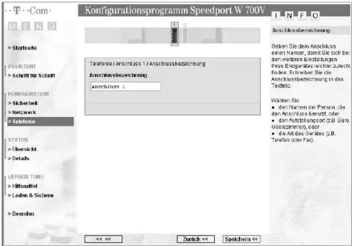 T-Mobile Speedport W 700V - Erweiterte Konfiguration - 1
