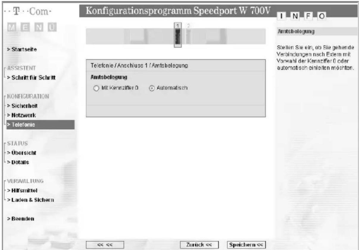 T-Mobile Speedport W 700V - Erweiterte Konfiguration - 2