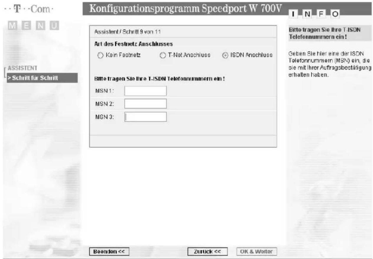 T-Mobile Speedport W 700V - DSL-Telefonie-Zugangsdaten für andere Anbieter - 2