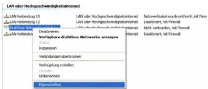 T-Mobile Speedport W 501V - WLAN-Verbindung mit den WLAN-Verbindungseinstellungen in Windows XP aufbauen - 1