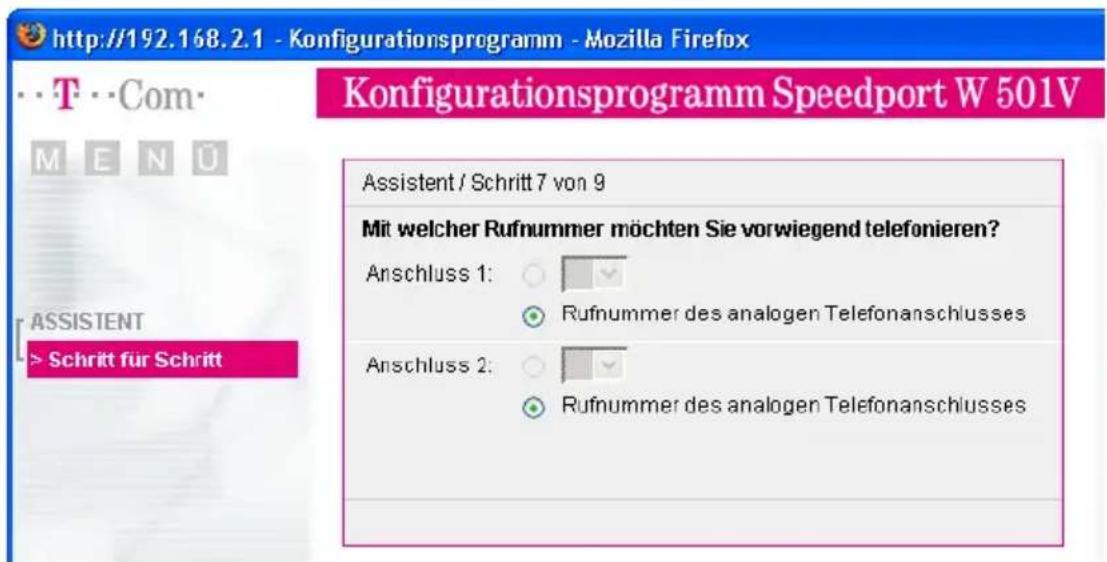 T-Mobile Speedport W 501V - Zugangsdaten für die Internettelefonie später einrichten - 2