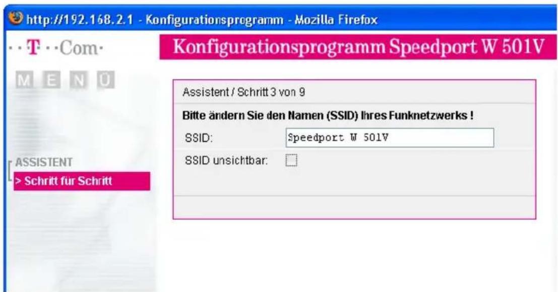 T-Mobile Speedport W 501V - Speedport W 501V mit dem Assistenten als DSL-Router einrichten - 5