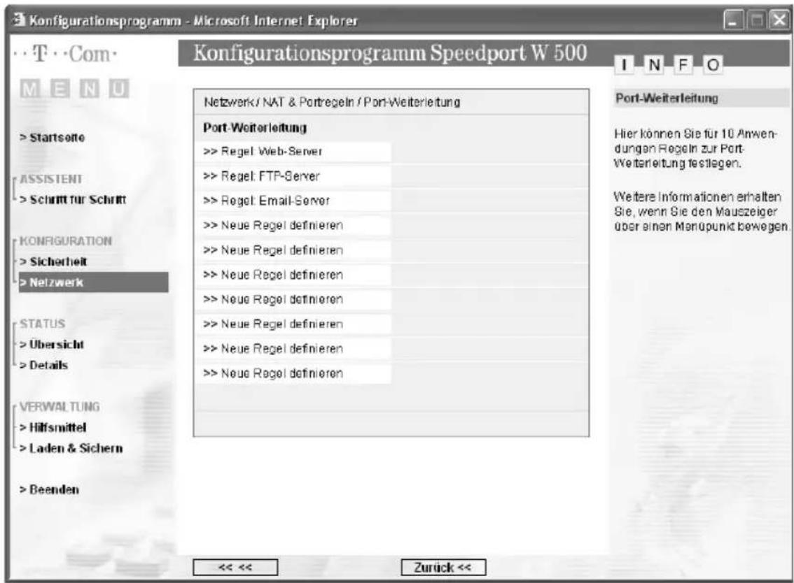 T-Mobile Speedport W 500 - Erweiterte Konfiguration - 1