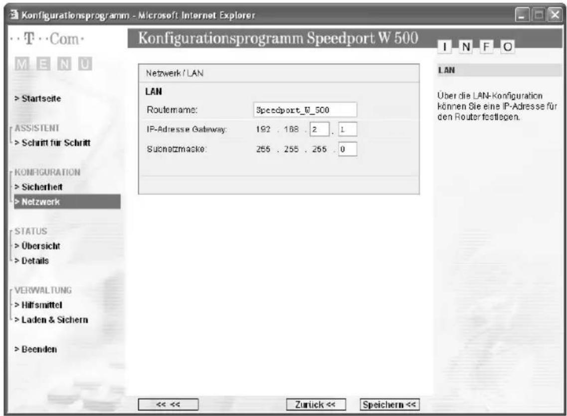 T-Mobile Speedport W 500 - LAN - 1
