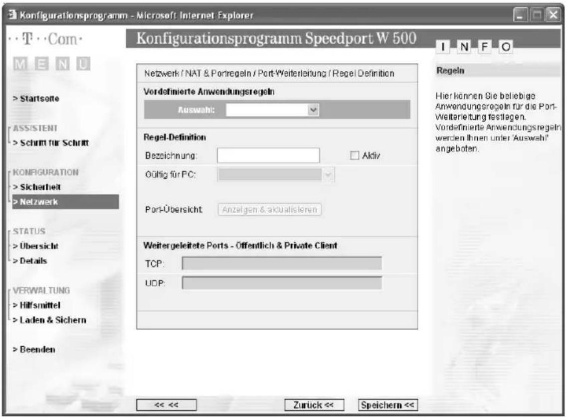 T-Mobile Speedport W 500 - Erweiterte Konfiguration - 2