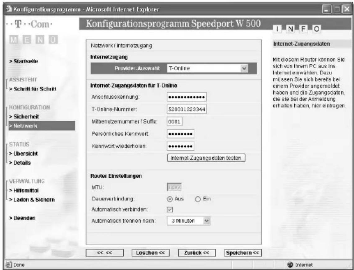 T-Mobile Speedport W 500 - Internetzugang - 1