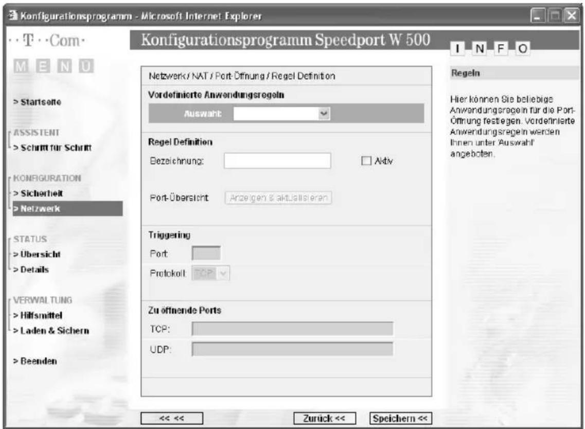 T-Mobile Speedport W 500 - Erweiterte Konfiguration - 1