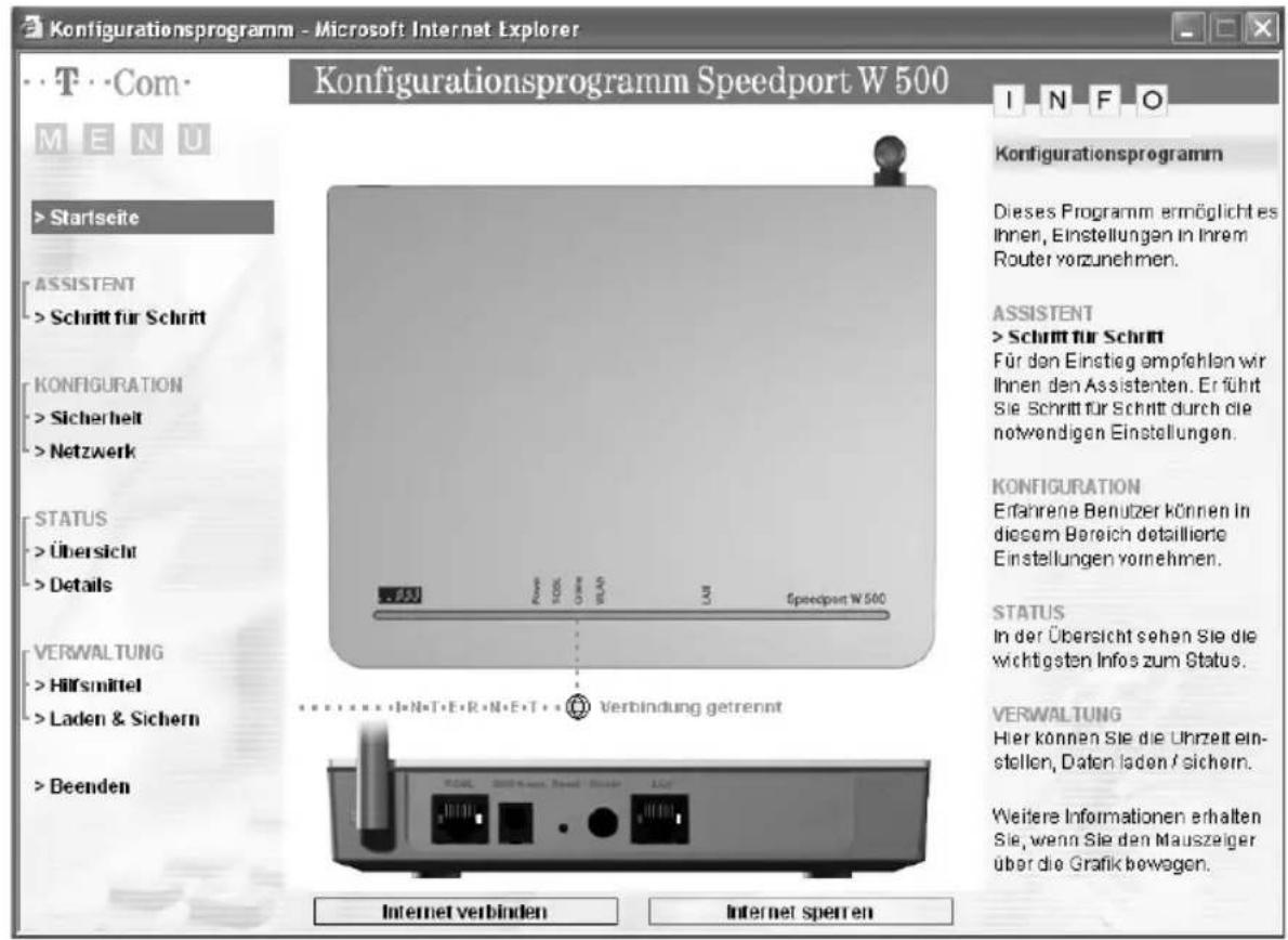 T-Mobile Speedport W 500 - Tipp - 1