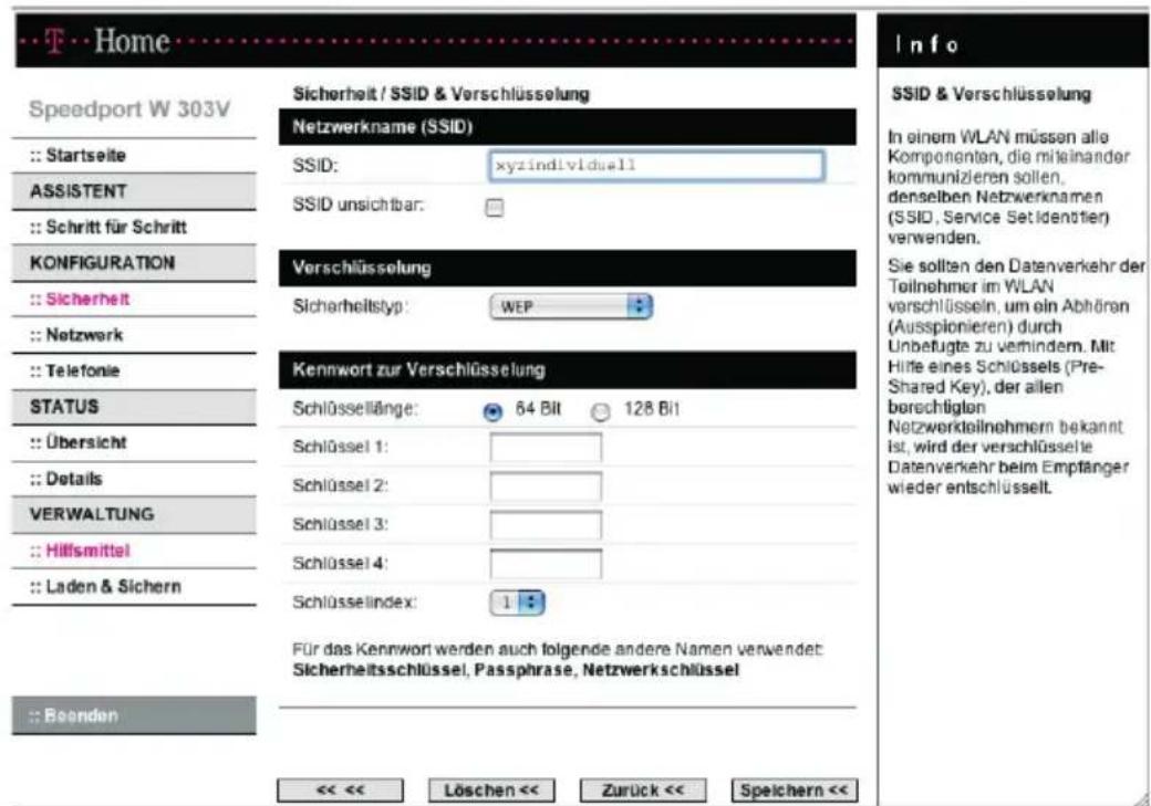 T-Mobile Speedport W 303V - Verschlüsselung: WPA-, WPA2- und WPA/WPA2 - 2