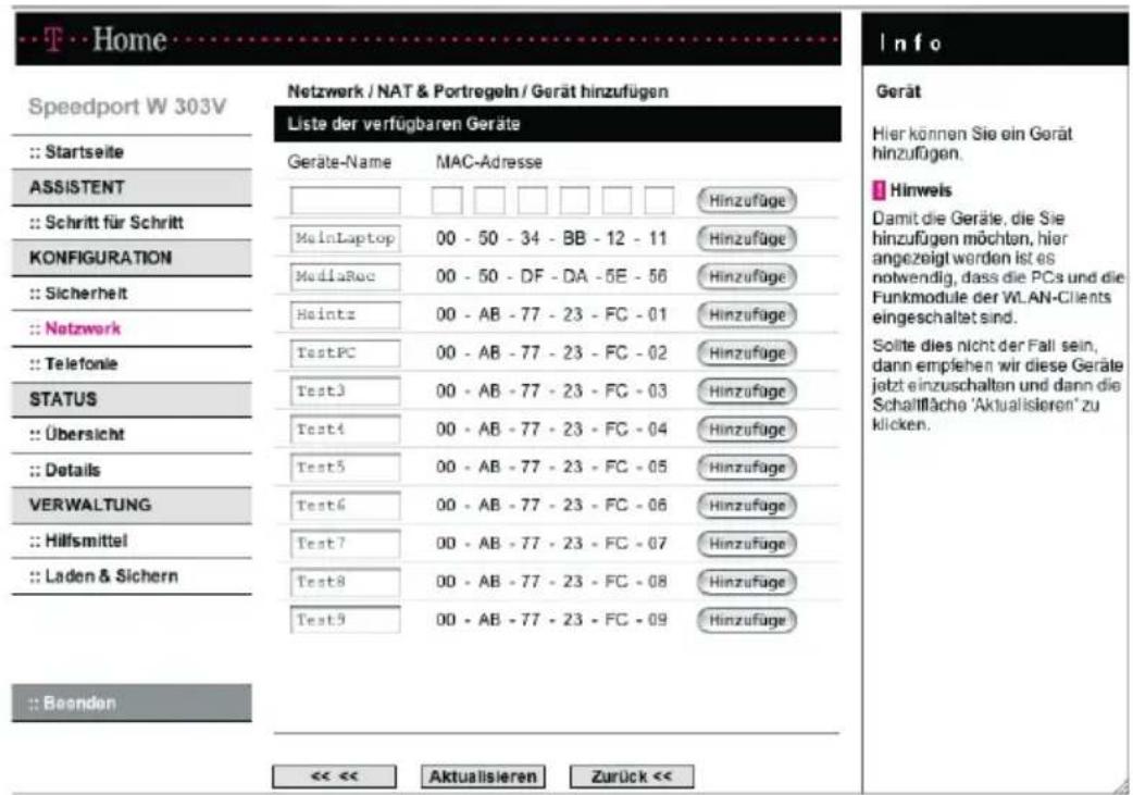 T-Mobile Speedport W 303V - Liste für zugelassene Geräte - 1
