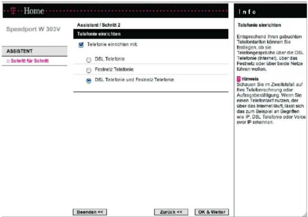 T-Mobile Speedport W 303V - Telefonie einrichten - 1