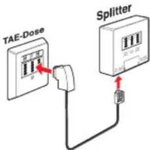 T-Mobile Speedport W 303V - Splitter an die Telefonanschlussdose anschließen - 1