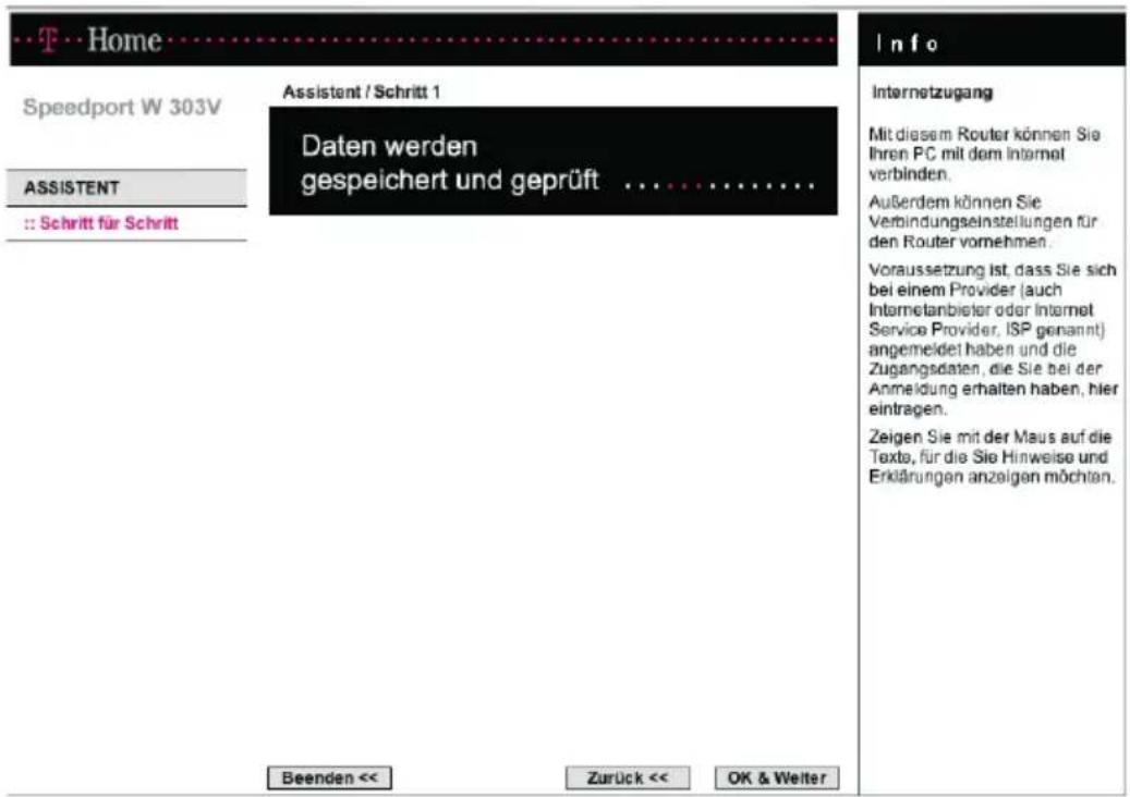 T-Mobile Speedport W 303V - Test der Internetverbindung - 1