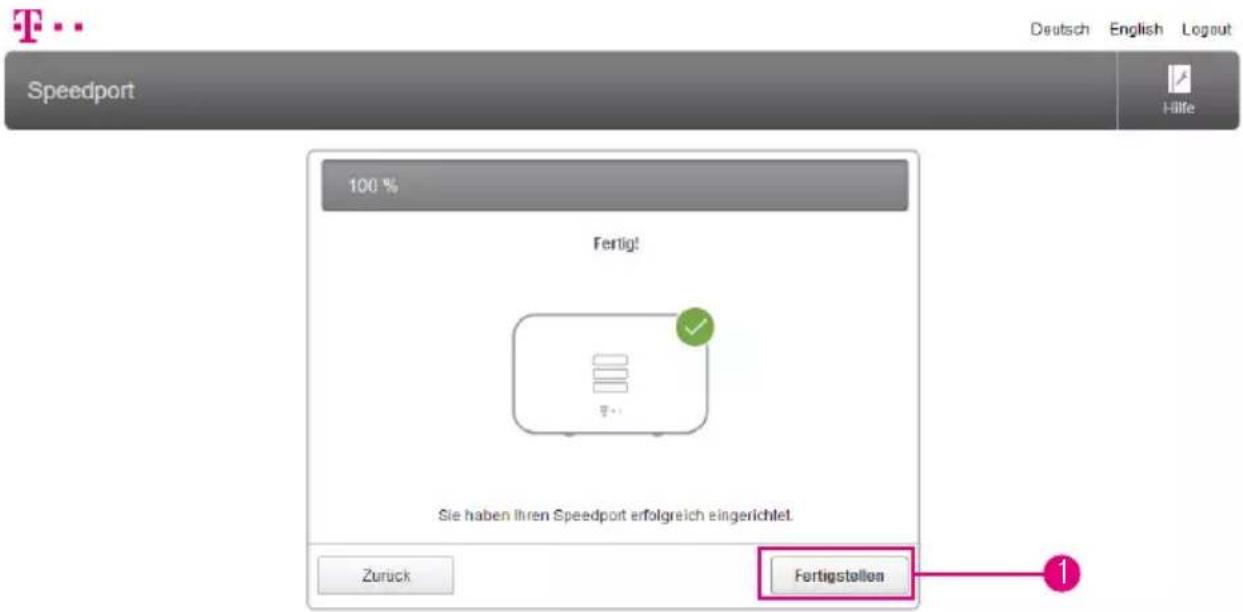 T-Mobile Speedport Smart - Einrichtung abschließen - 1