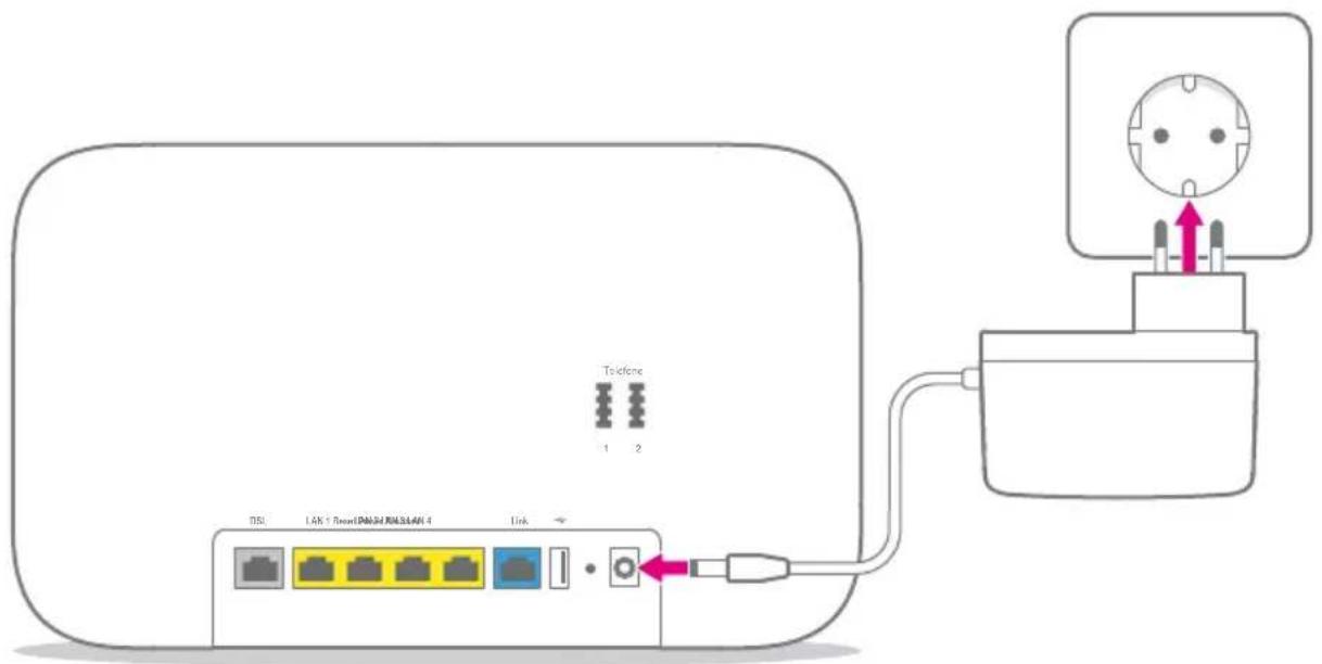 T-Mobile Speedport Smart - Netzteil anschließen - 1